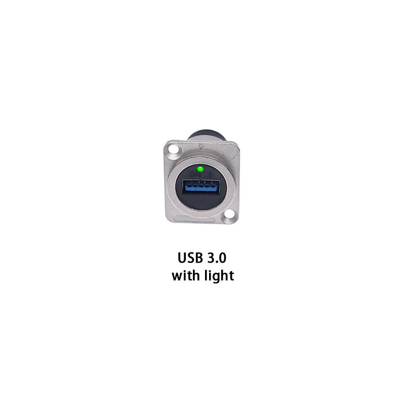 Skärmad USB 3.0 genomgångskontakt - typ A - A hon montage