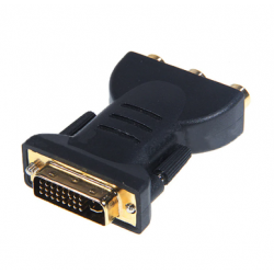 DVI-A jane till 3 RCA / phono honkontakter adapter. Analog video från DVI-A till RGB