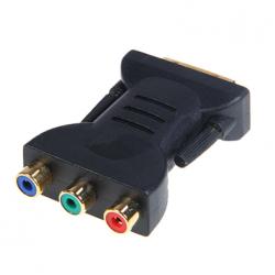 DVI-A jane till 3 RCA / phono honkontakter adapter. Analog video från DVI-A till RGB