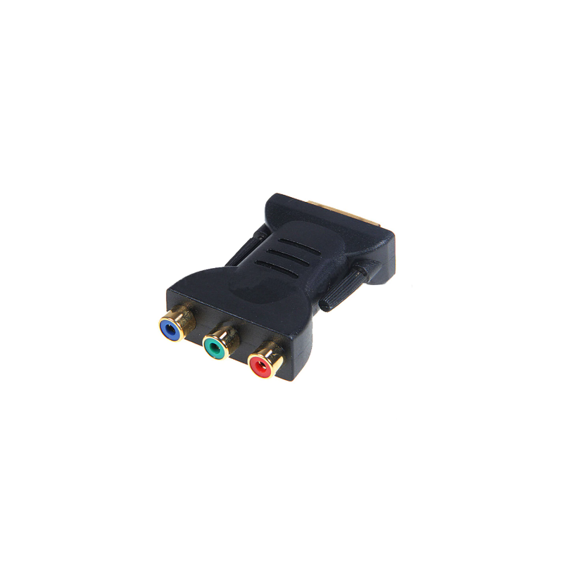 DVI-A jane till 3 RCA / phono honkontakter adapter. Analog video från DVI-A till RGB