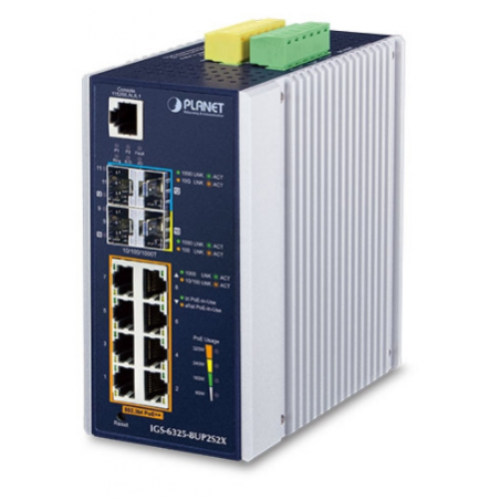 8 port 10/100 / 1000Mbit RJ45, PoE ++ 2 port 100 / 1000Mbit och 2-port 10 Gbit SFP slot, janeaged