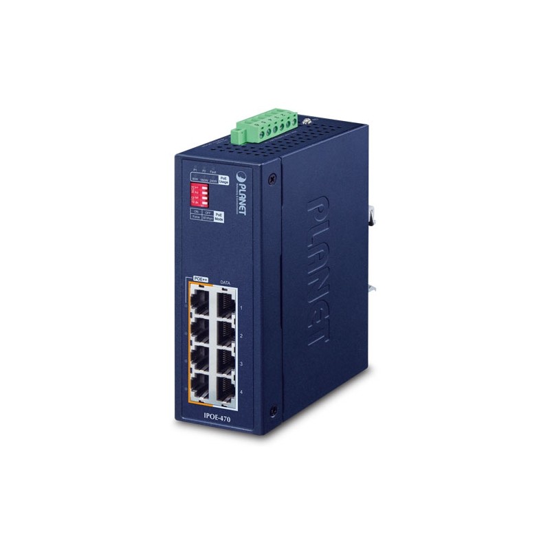 4 Port PoE Injector ++, 95 Watt, 4 x LAN i, 4 x LAN ut med PoE++