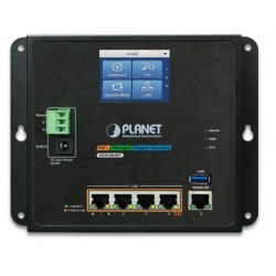 4 Port Industrial Router med PoE +, LCD haneeeeagement, 10/100 / 1000Mbit