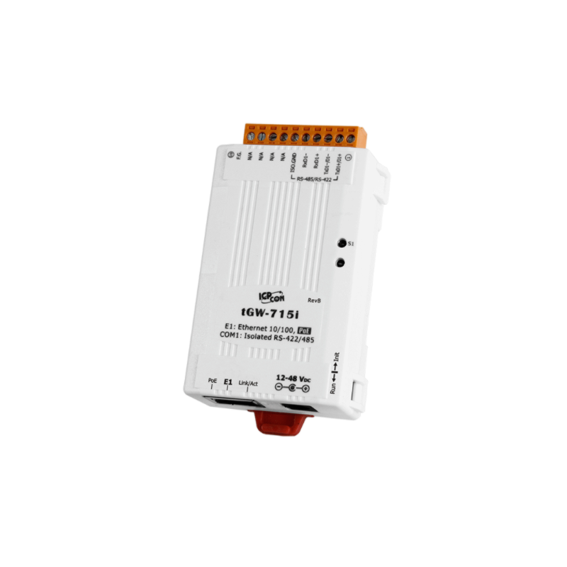 MODBUS / TCP till seriell RTU Master Slav, Gateway, 1 x 1 x RJ45 RS485 / 422 isolerad
