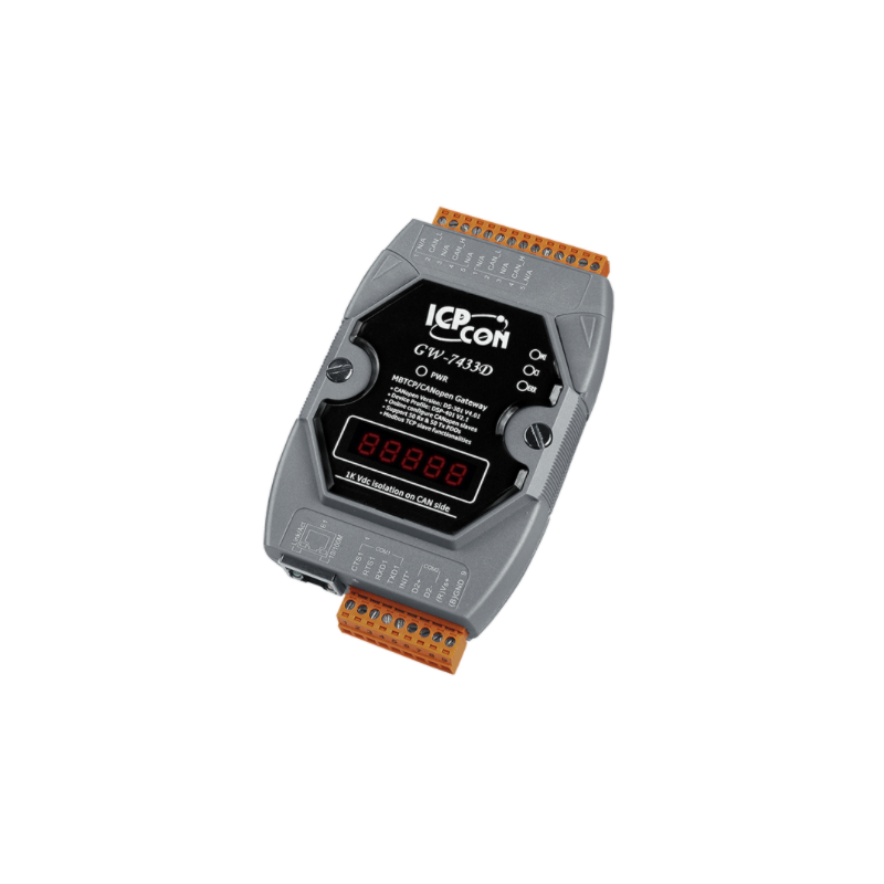 Modbus TCP-server, RTU slav till CANopen ledar-, 3 i 1 Gateway