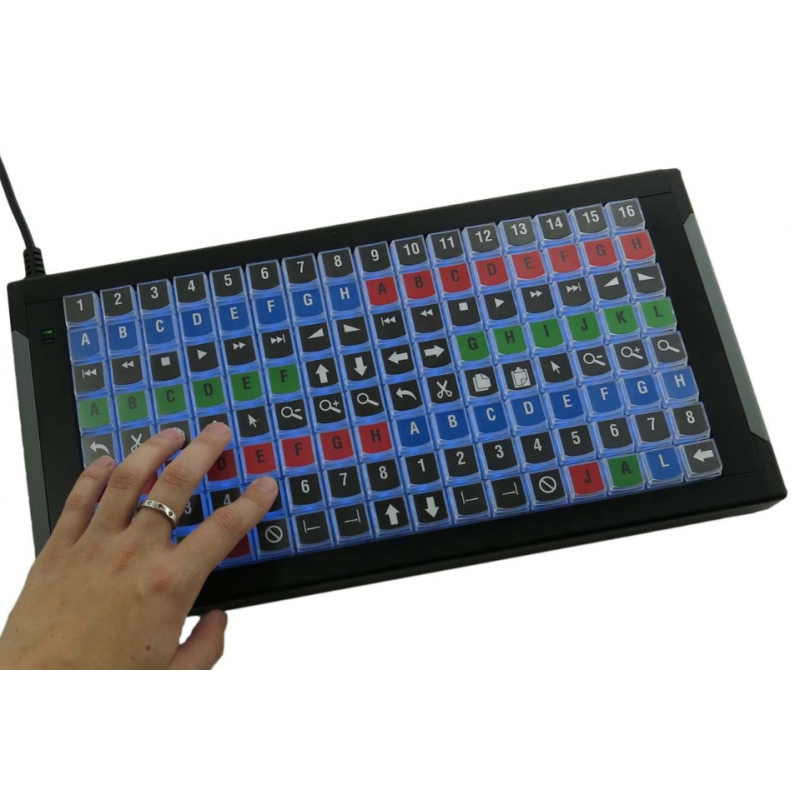 X-KEYS tangentbord med 128 programmerbara tangenter, HID, USB