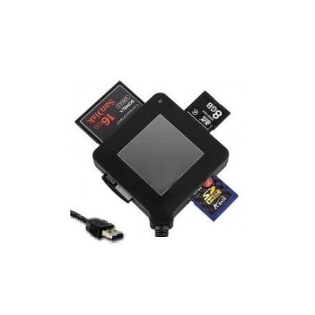 Multi USB 3.0 flashkortläsare 8 i en SD, Micro SD, CF, XD, MS, M2 kortläsare
