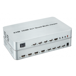 4-portars KVM-switch, 4:1 HDMI Quad-skärm
