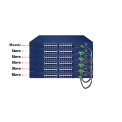 24 port växel - Stapelbar. 24 x 10/100/1000Mbit RJ45. Fiber 4x Combo SFP 10 Gbit / 1 Gbit