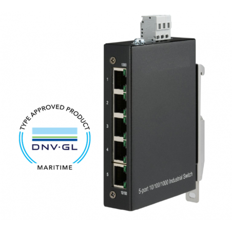 5-portars Gigabit DNV GL maringodkänd switch - Robust och kompakt