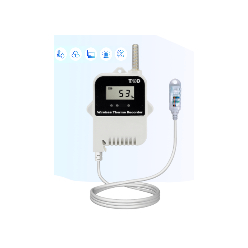 1 kanal temperatur och fukt logger 0 - +55°C, 10 - 95% RH. Wireless för Data Collector. Bluetooth