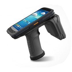 UHF RFID, NFC, Mifare, 1D/2D streckkodsläsare. Streckkodsläsare. Wifi, Bluetooth, 4G LTE, GPS
