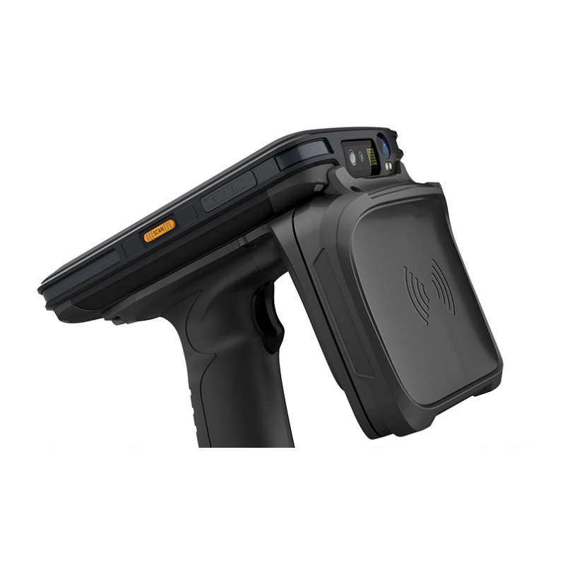 UHF RFID, NFC, Mifare, 1D/2D streckkodsläsare. Streckkodsläsare. Wifi, Bluetooth, 4G LTE, GPS