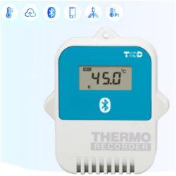 Trådlös temperaturdatalogger, Bluetooth, -199°C till +1760°C, 16 000 mätningar, Pt100/1000