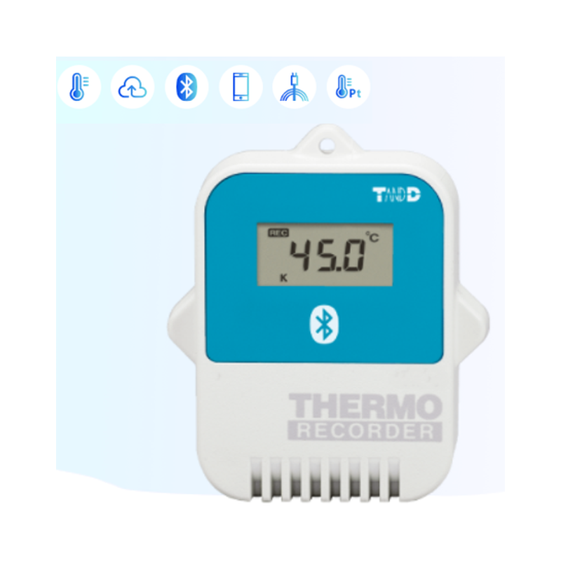 Trådlös temperaturdatalogger, Bluetooth, -199°C till +1760°C, 16 000 mätningar, Pt100/1000
