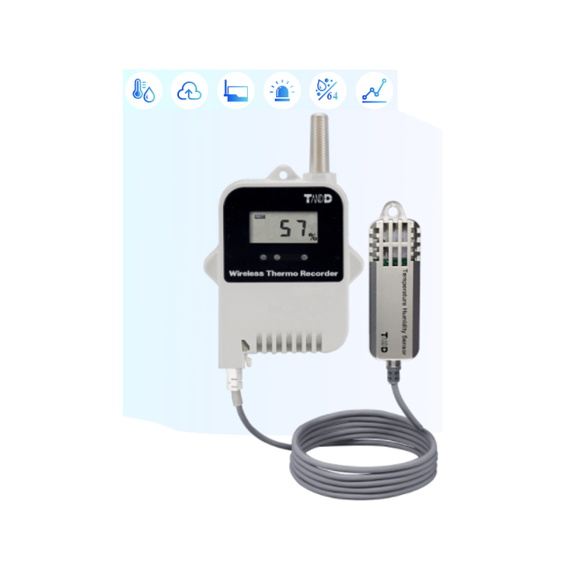 2 Kanal temperatur, fuktighet log -25 - + 70 ° C, 0 till 99% RH. Wireless Data Collector upp till 150m