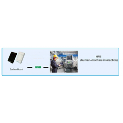 RFID-läsare 13,56MHz Mifare, Vattentät - DECIMAL 8 siffror, 32bit, HID - keybord emulering
