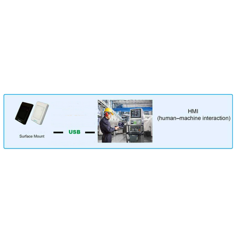 RFID-läsare 13,56MHz Mifare, Vattentät - DECIMAL 8 siffror, 32bit, HID - keybord emulering