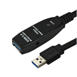 10m Active USB 3.0 förlängningskabel med signalförstärkare