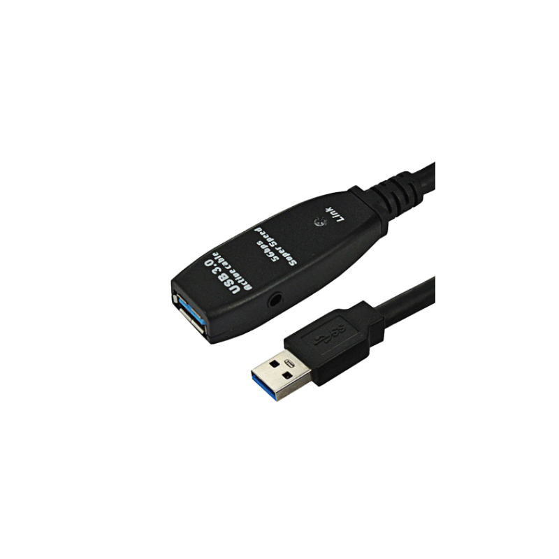 10m Active USB 3.0 förlängningskabel med signalförstärkare