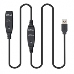 10m Active USB 3.0 förlängningskabel med signalförstärkare