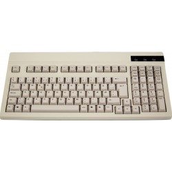 Beige tangentbord för USB - 104 dansk karaktärsuppsättning. 21 Transparenta knapphuvor