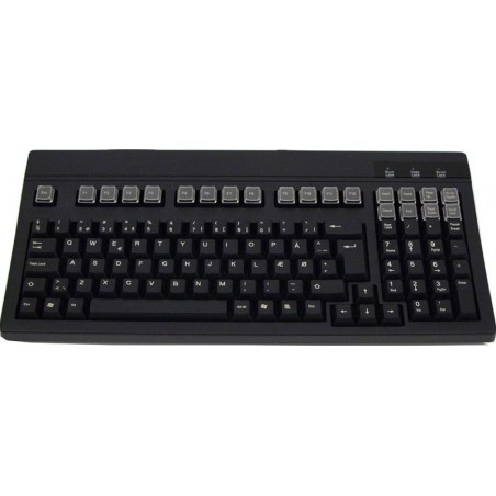 Svart tangentbord för PS/2 - PS2-kontakt mini DIN6 Danska teckenuppsättningsfunktionstangenter