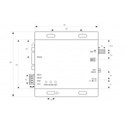 4G LTE RS232 RS485 seriellt modem