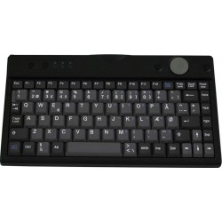 Mini USB-tangentbord 86 tangenter med trackpoint, dansk layout