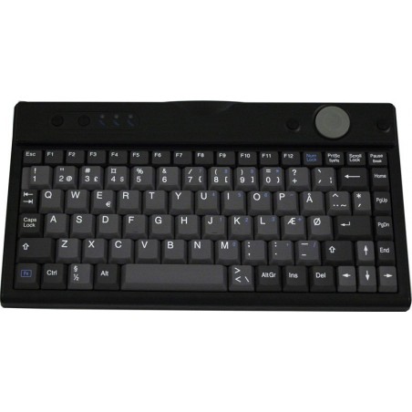 Mini USB-tangentbord 86 tangenter med trackpoint, dansk layout