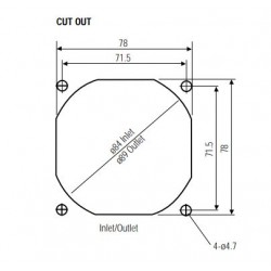 12VDC fläkt 80 x 80 x 15 mm, 3-stift (+12V, GND, varvräknare),