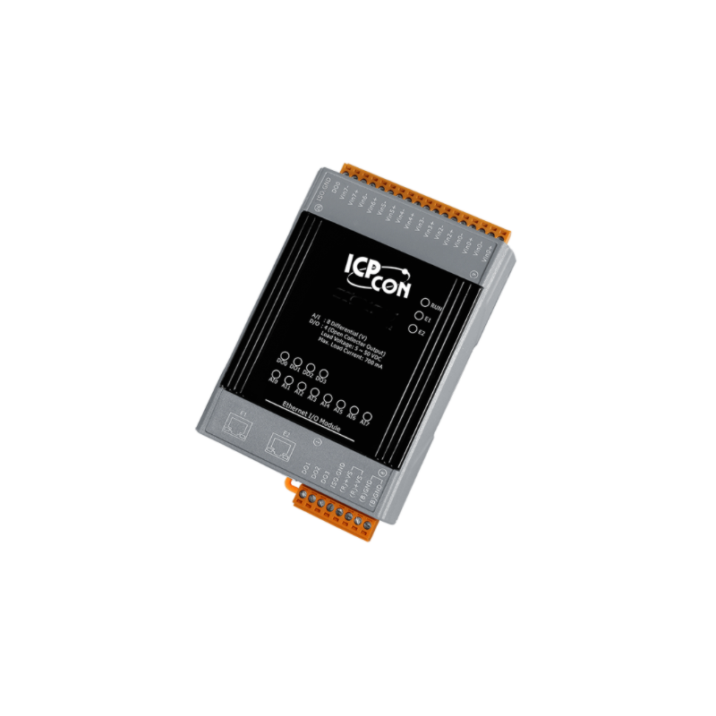 I / O-modul med 3 x AI, 6 x DI, 3 x relä till LAN. Modbus TCP / UDP. Par-förening