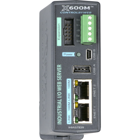 Webbaserad I/O Controller med tillägg upp till 64 I/O-moduler. Med Peer-to-Peer-kommunikation
