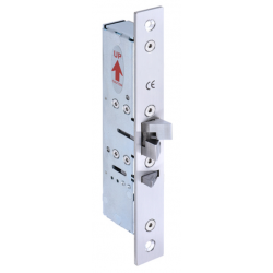 Elektrisk låsbox för enkel- och dubbelverkande svängdörr 272 kg. 24mm hus, 25mm face platta. 28mm post