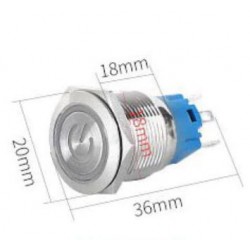 Metallknapp med LED