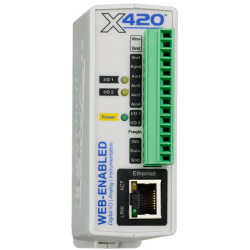 Web aktiverad Multi I/O-modul, 4 x Analog i 16bit, logg, 2 x Digital I/O, 1-trådsbuss