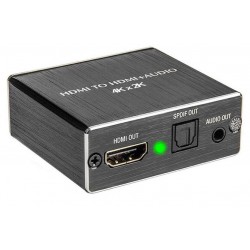 HDMI-ljuddelare [Audio Extractor] - HDMI-ingång ⇒ HDMI-loop ut