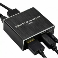 HDMI-ljuddelare [Audio Extractor] - HDMI-ingång ⇒ HDMI-loop ut
