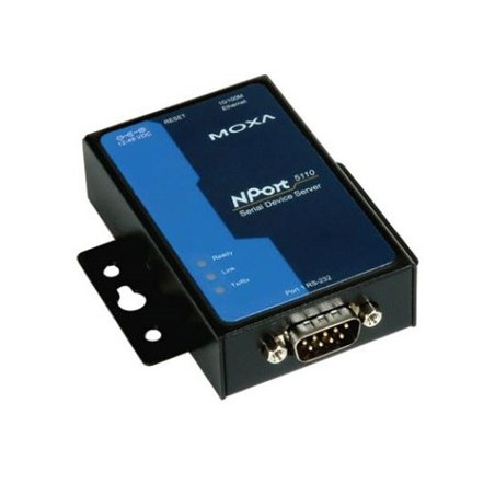 1 port seriell port server, MOXA NP5110-EU, RS232forSerial och Parallel
