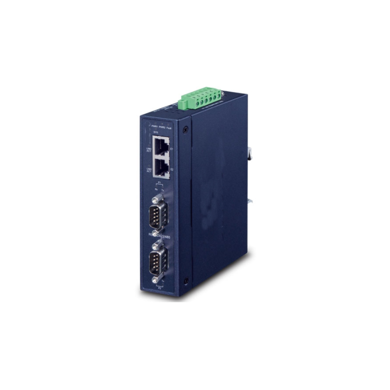 2-ports seriell portserver - RS232 / RS422 / RS485 över Ethernet