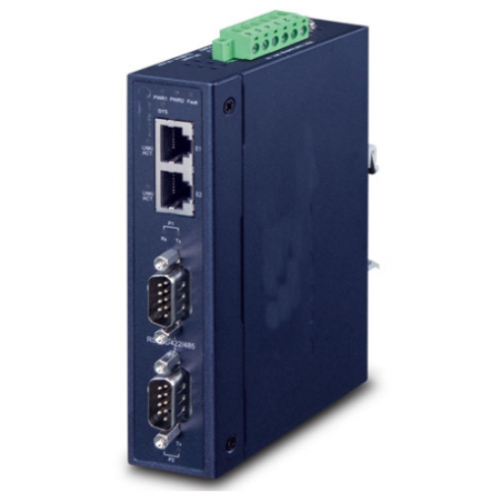 2-ports seriell portserver - RS232 / RS422 / RS485 över Ethernet