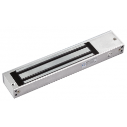 Elektronisk dörrmagnet för 12/24VDC 420 / 210mA, anodiserad alu. Med Bond-larm-relä. Timmar. Hållkraft upp till 350 kg