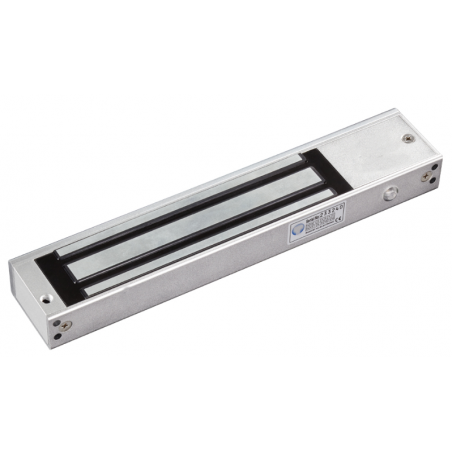 Elektronisk dörrmagnet för 12/24VDC 420 / 210mA, anodiserad alu. Med Bond-larm-relä. Timmar. Hållkraft upp till 350 kg