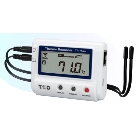 2 kanal temperatur log -40 - + 110 ° C, Ethernet LAN, USB