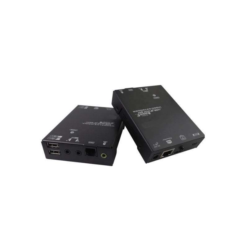 HDMI KVM-förlängare med USB och RS232 över RJ45-kabel. Upp till 100 meter
