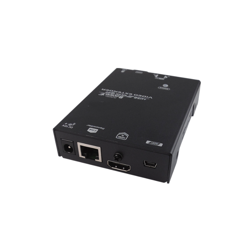 HDMI KVM-förlängare med USB och RS232 över RJ45-kabel. Upp till 100 meter