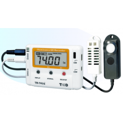 Temperatur, fukt, UV, ljusstyrka datalogger. Överföring via USB-port. 0 - +55°C, 10 - 95% RH, 0 - 130kLux