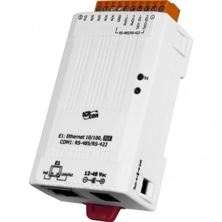PLANET TDS-715 er en 1 port serielportserver, RS422/485, PoE. Serial Device Server