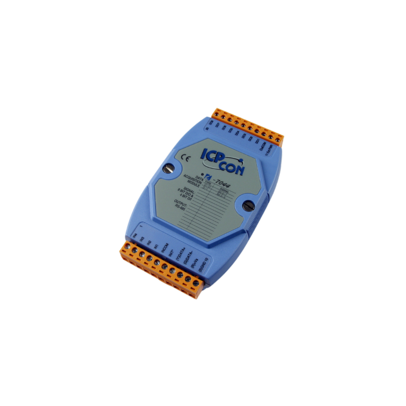 Opto-isolerad digital I/O-modul: 4 ingångar, 8 utgångar, RS485