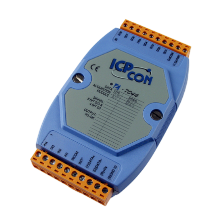 Opto-isolerad digital I/O-modul: 4 ingångar, 8 utgångar, RS485